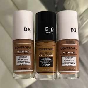 3 set Covergirl TruBlend Foundation Set - D5, D10, D3
